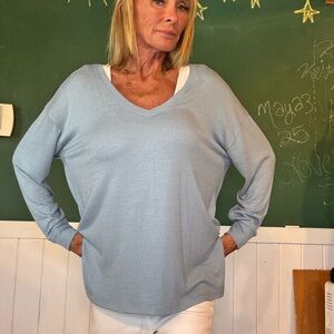 Abercrombie & Fitch Soft Blue Crew Neck